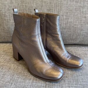 Elegant Metallic Ankle Boots